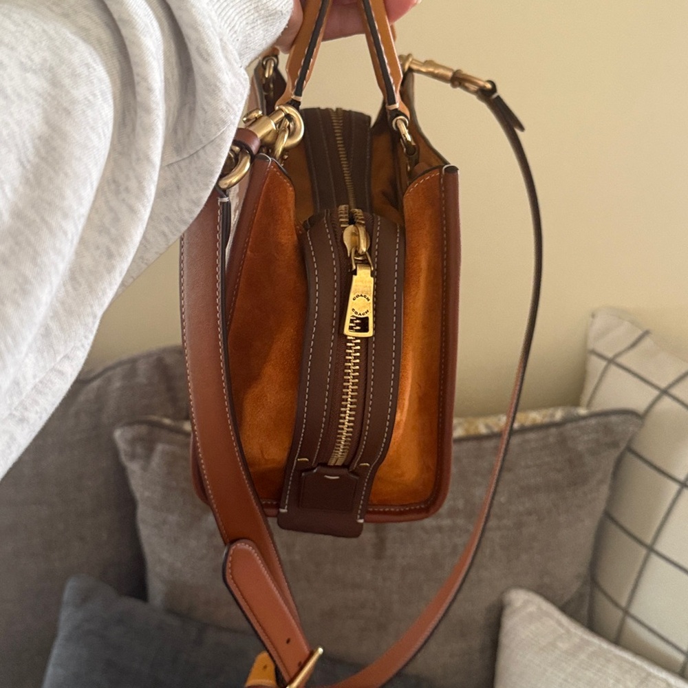Brown and Tan Women's Handbag - Picture 3 of 13